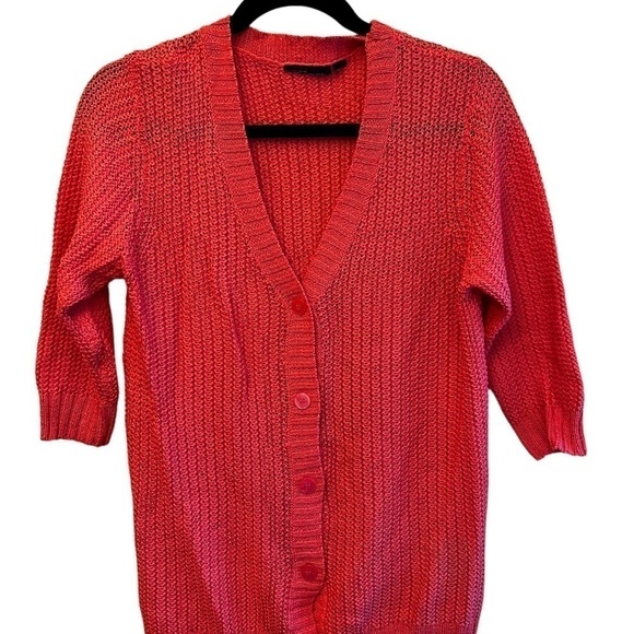 𝅺kenneth Cole Coral Cardigan EUC - Picture 1 of 7